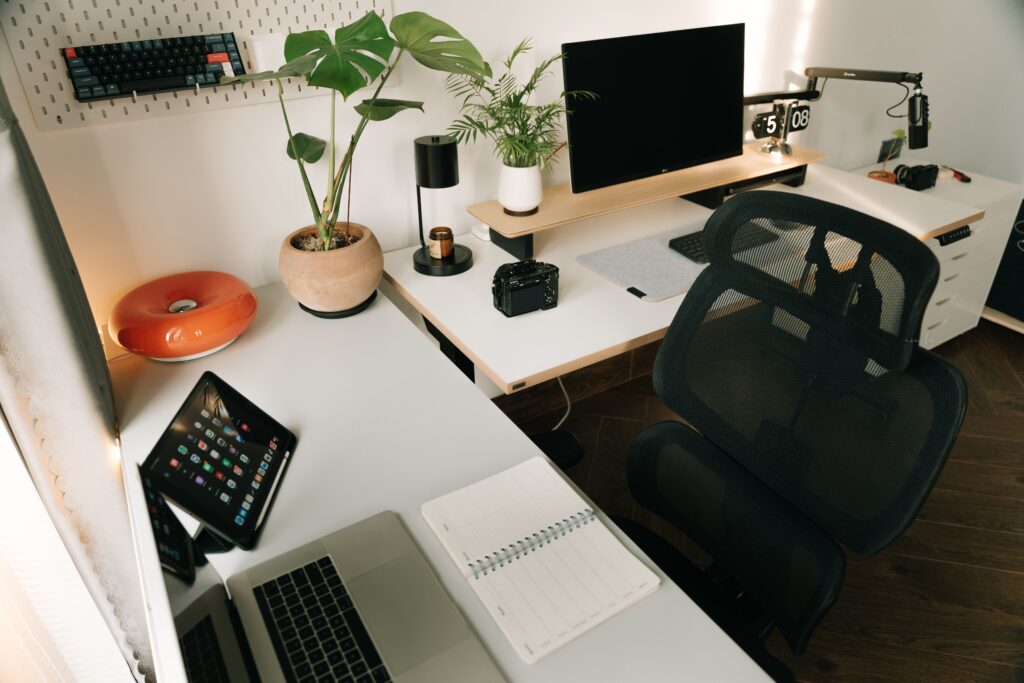 standing desk setup